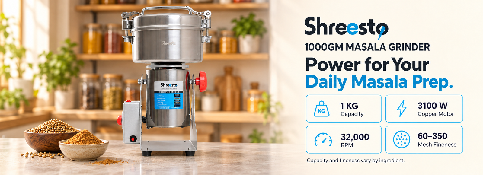 Shreesto 1KG Grinder specifications