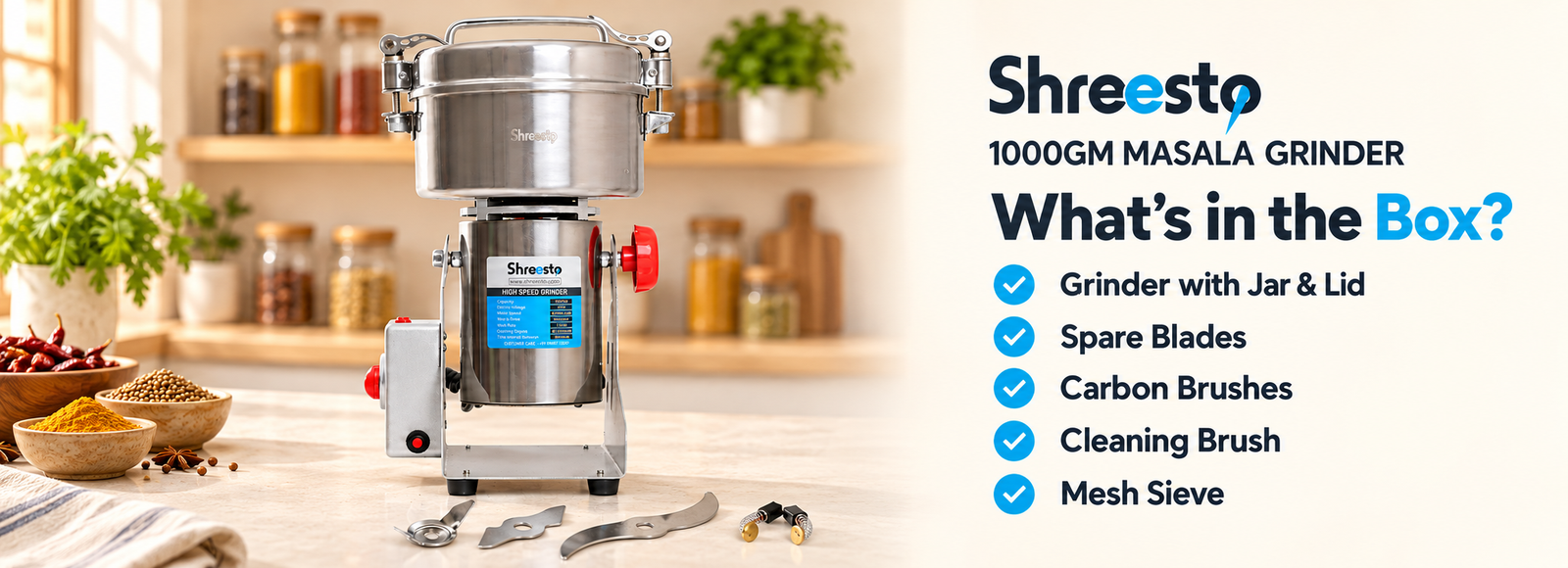 Shreesto 1KG Grinder detail
