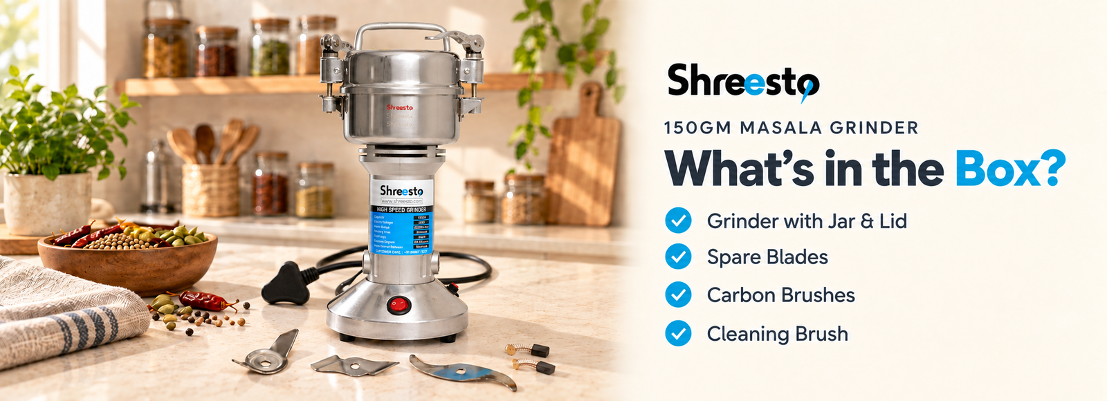 Shreesto 150GM Grinder detail