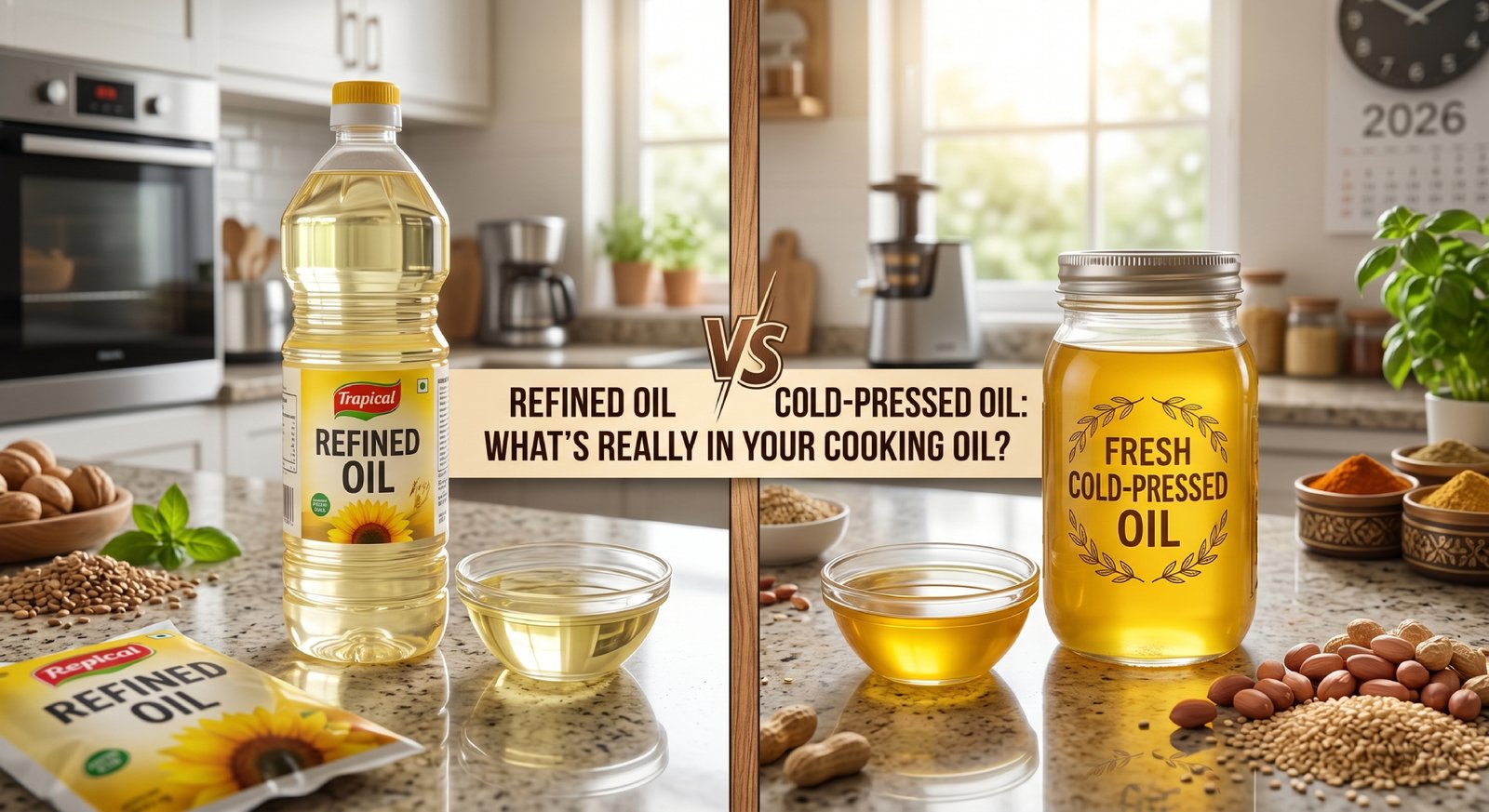 Refined Oil vs Cold-Pressed Oil: What’s Really in Your Cooking Oil?